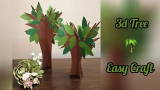 Learn how to make a 3D Tree with Paper | Easy Tree Craft | Tree DIY | Daily Art