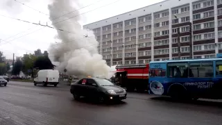 Пожар 31.08.2015 на пр. Ленина, в городе Иваново