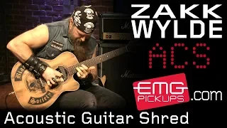 Zakk Wylde unbelievable acoustic guitar shred on EMGtv