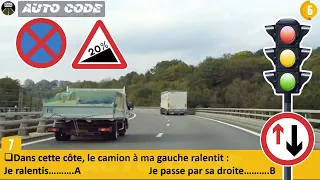 2023 examen test code de la route 😘 permis de conduire 40 question et réponse