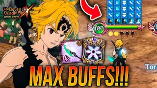 MAX DAÑO AMPLIFICACIÓN! ASALTO MELIODAS FULL BUFF TEAM PVP! 🙂 | Seven Deadly Sins: Grand Cross