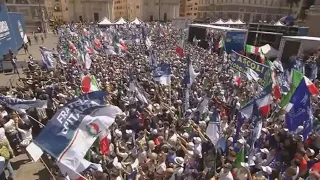 Giorgia Meloni ringrazia i sostenitori a piazza del Popolo: "Piazza meravigliosa"