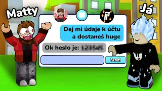 Učím YouTubery Pet Simulator99! (a u toho je trollím)