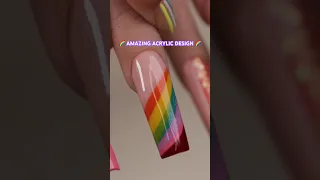 🌈 Rate this nail 1-10 #nails #nailicious #beauty #rainbow #cutenails #satisfyingvideo