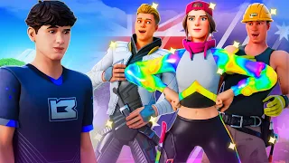 welcoming a NEW ICON SKIN to the squad! ft. Bugha, Lazarbeam + Lachlan