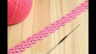 Ленточное кружево с витыми столбиками - вязание крючком How to Crochet for Beginners