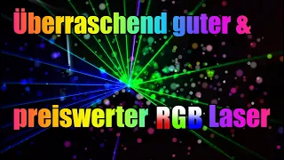 Unboxing und Test eines RGB Lasers | Ehaho DJ Discolicht Partylicht | 3D RGB Animation Party