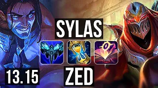 SYLAS vs ZED (MID) | 16/1/8, 7 solo kills, Rank 8 Sylas, Legendary | TR Challenger | 13.15