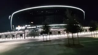 ALLEGIANT STADIUM NIGHT TIME WALK AROUND AFTER COMPLETION LAS VEGAS NV VEGAS CAM