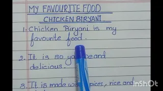 My favourite food chicken biryani||10 lines on my favourite food chicken biryani.