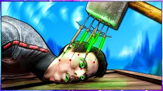 DESTROYING HIS SKULL With GIANT SYRINGE HAMMER! In Boneworks Mods!