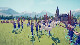 Musketeer Battle Line vs 100 Cheapest Units All Factions - TABS | Totally Accurate Battle Simulator