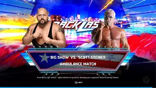 EPIC SHOWDOWN: Big Show vs Scott Steiner in WWE 2K24 Ambulance Match!