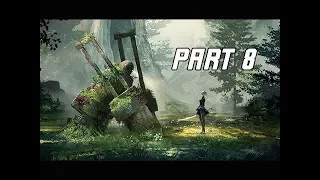 NIER AUTOMATA Walkthrough Part 8 - FOREST KING (PC Let's Play Commentary)