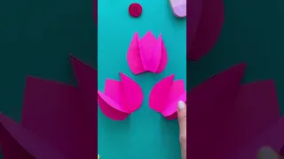Как сделать красивые объёмные цветы тюльпаны из бумаги.