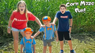 Assistant and Batboy Ryan Hunt for Lil Blippi in the Corn Maze