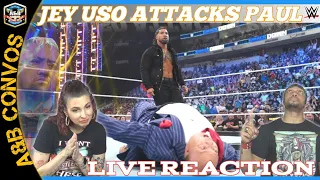 Jey Uso Attacks Paul Heyman and Solo Sikoa | WWE SmackDown Highlights 7/7/23 | LIVE REACTION