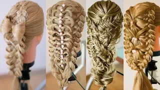 Романтичные причёски из кос на выпускной и последний звонок  Hair tutorial