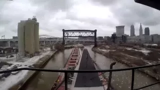 Timelapse of ship on Cuyahoga River