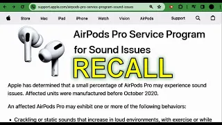 Airpods Pro  Crackling Noise - Recall