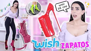 PROBANDO LOS ZAPATOS MÁS RAROS DE WISH 3 😐LOS ZAPATOS MÁS ALTOS 35CM ¿EN QUE PENSABA? 😱 |Claudipia