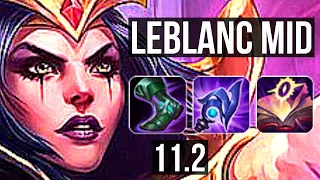 LEBLANC vs SYNDRA (MID) | Rank 3 LeBlanc, 5/0/6, Rank 30 | KR Challenger | v11.2