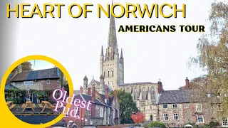 Americans visit Norwich (Adam and Eve's Pub, Pull's Ferry, and Cathedral)