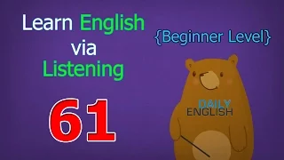 Learn English via Listening Beginner Level | Lesson 61 | Manners