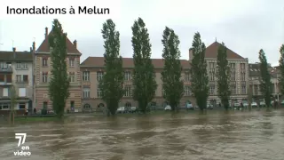 La ville de Melun touchée par les inondations