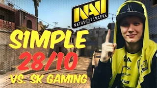 s1mple |Na`Vi| POV 1440p@60fps | 28/10 vs. SK @ ESL One New York 2016