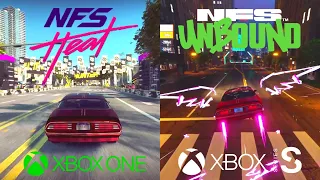 NFS Unbound Vs Heat (Xbox One Vs Xbox Series S) Day & Night Comparison - Need For Speed