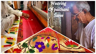 How a paithani saree is weaved ? Paithani saree weaving - yeola/ paithan / Maharashtra
