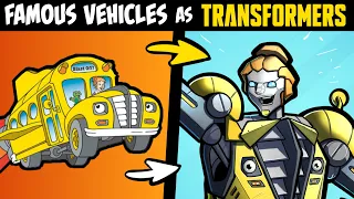 What if FAMOUS VEHICLES Were TRANSFORMERS?! P2 (Stories & Speedpaint)