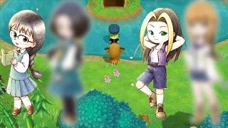 Harvest Moon Back to Nature vs New Remake Character Compare - Story of Season Friend of Mineral Town