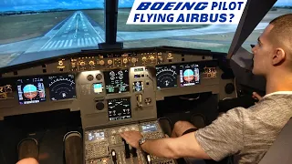 Can a Boeing 737 Pilot Land the Airbus A320? | Takeoff & Crosswind Landing | A320neo Flight Sim