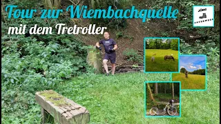 Tour zur Wiembachquelle mit dem Tretroller | Kickbike | Leverkusen | Jörg unterwegs