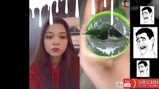 Girls React on Aloe Vera - TRY NOT TO LAUGH - Gap Filling Construction - See How They React - TikTok