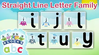 @officialalphablocks - Straight Line Letter Family | Learn How to Write