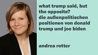 "What Trump Said, But the Opposite?" Die außenpolitischen Positionen von Donald Trump und Joe Biden