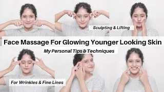 Daily Face Massage For Bright, Glowing & Younger Looking Healthy Skin✨| Anukriti Lamaniya
