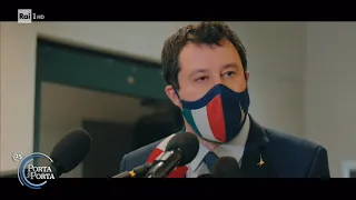 Ancora tensione tra Letta e Salvini - Porta a porta 24/03/2021