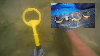 I Found 3 Rings Underwater in the Ocean While Metal Detecting!