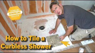 How to tile a curbless shower l PLAN LEARN BUILD