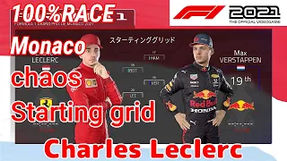 F1 2021 100%RACE Charles Leclerc gameplay at Monaco onboard camera