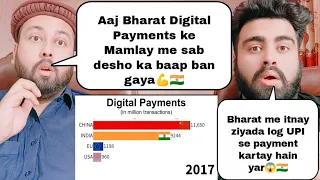 Digital Payments | India Vs China Vs America VS EU From 2010 To 2023 Comparison