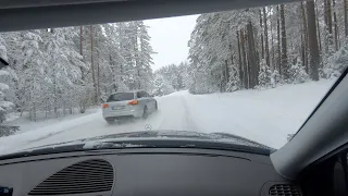 Adventure in Snow with Mercedes s211 E Class Avantgarde 2.7cdi Rear wheel drive
