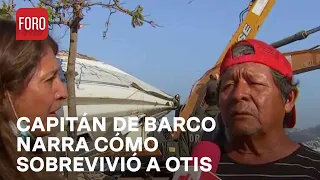 Capitán de barco en Acapulco, narra cómo fue su experiencia durante el Huracán Otis - Las Noticias