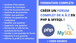 TUTO PHP - Créer un Forum complet de A à Z en PHP & MySQL ! (Formation complète)