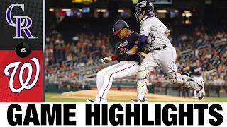 Rockies vs. Nationals Game Highlights (9/17/21) | MLB Highlights