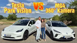 Tesla Park Vision oder MG4 electric 360-Grad Kamera? Der Underdog gewinnt!